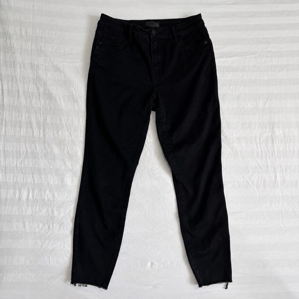 KUT From The Kloth Donna Fab Ab Ankle Skinny Jeans Black Raw Hem Size 8